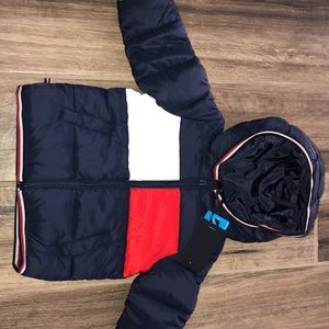 Baby boy Tommy Hilfiger puffer navy jacket 3-6M